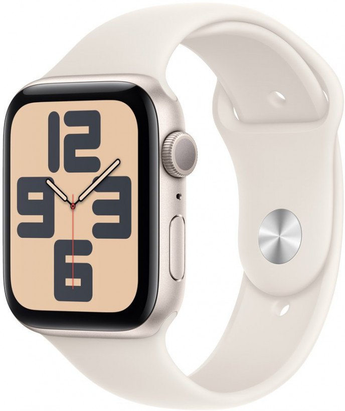 Смарт-годинник Apple Watch SE 2 GPS 44mm Starlight Alu. Case w. Starlight Sport Band - S/M (MXEU3)