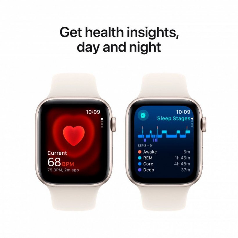 Смарт-годинник Apple Watch SE 2 GPS 44mm Starlight Alu. Case w. Starlight Sport Band - S/M (MXEU3)  Фото №3