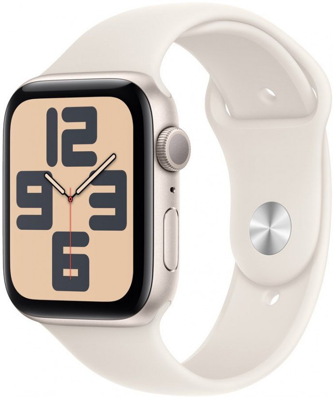 Смарт-годинник Apple Watch SE 2 GPS 44mm Starlight Alu. Case w. Starlight Sport Band - S/M (MXEU3)  Фото №4