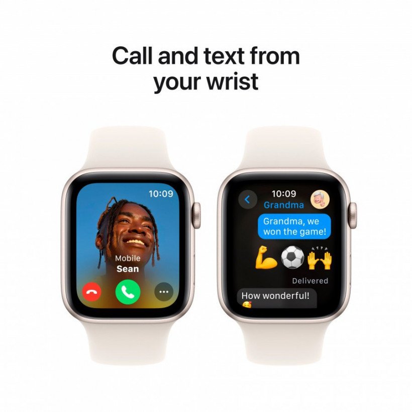 Смарт-годинник Apple Watch SE 2 GPS 44mm Starlight Alu. Case w. Starlight Sport Band - S/M (MXEU3)  Фото №5