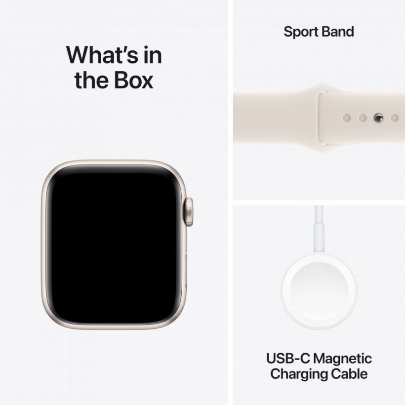 Смарт-годинник Apple Watch SE 2 GPS 44mm Starlight Alu. Case w. Starlight Sport Band - S/M (MXEU3)  Фото №6