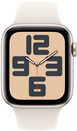 Смарт-годинник Apple Watch SE 2 GPS 44mm Starlight Alu. Case w. Starlight Sport Band - S/M (MXEU3)  Фото №0