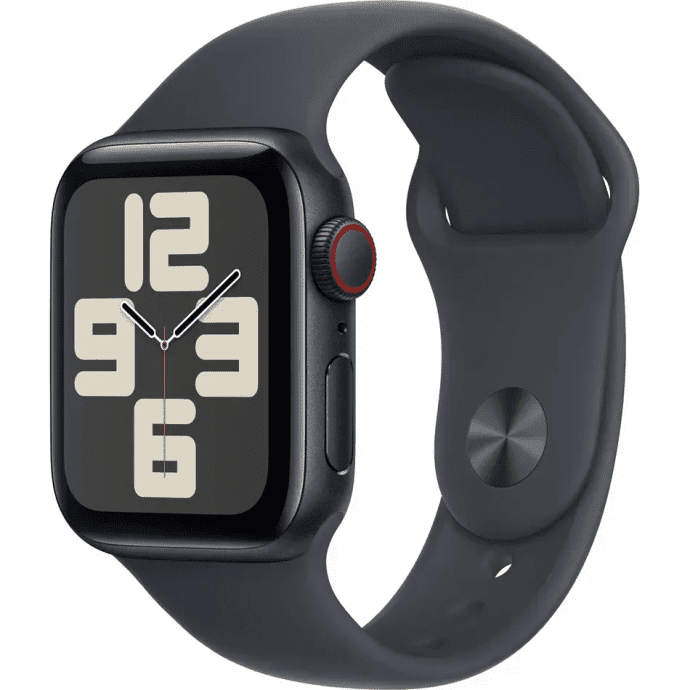 Смарт-годинник Apple Watch SE 2 GPS + Cellular 40mm Midnight Aluminum Case w. Midnight S. Band - M/L (MRGA3/MXFT3/MXGD3)  Фото №0