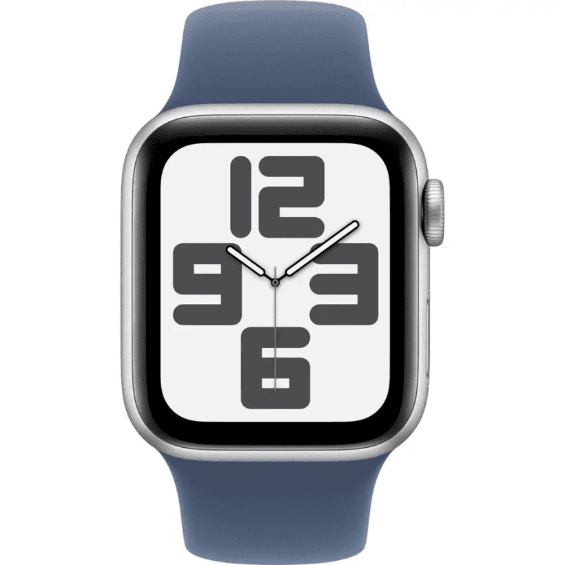 Смарт-годинник Apple Watch SE 2 GPS + Cellular 40mm Silver Aluminum Case with Denim Sport Band - S/M (MXFV3, MXGF3)