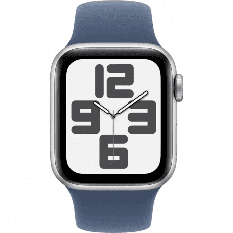 Смарт-годинник Apple Watch SE 2 GPS + Cellular 40mm Silver Aluminum Case with Denim Sport Band - S/M (MXFV3, MXGF3)