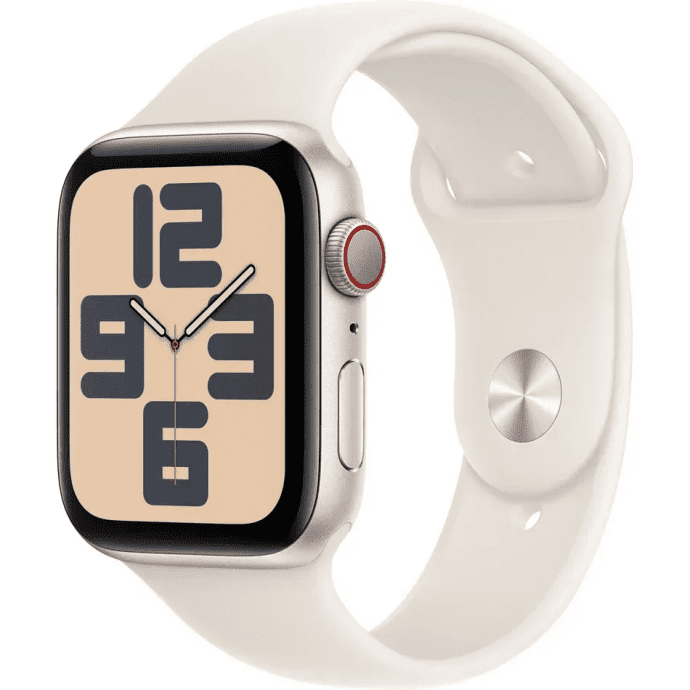 Смарт-годинник Apple Watch SE 2 GPS + Cellular 44mm Starlight Alu. Case w. Starlight S. Band M/L (MXG83/MXGU3)  Фото №0
