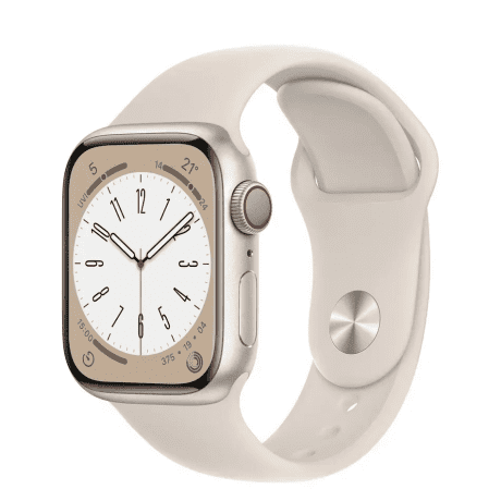 Смарт-годинник Apple Watch Series 8 GPS + Cellular 41mm Starlight Aluminum Case w. Starlight Sport Band M/L (MNV03)  Фото №0