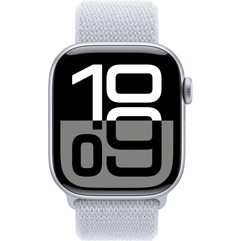 Смарт-годинник Apple Watch Series 10 GPS + Cellular 42mm Silver Aluminum Case w. Blue Cloud S. Loop (MWX53)
