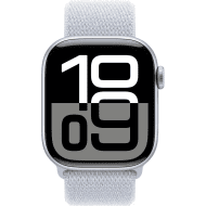Смарт-годинник Apple Watch Series 10 GPS + Cellular 42mm Silver Aluminum Case w. Blue Cloud S. Loop (MWX53)