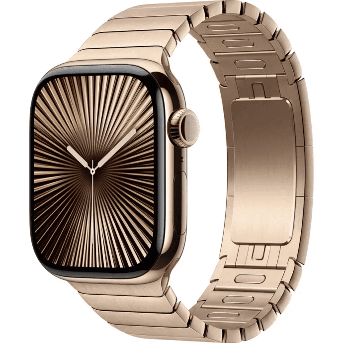 Смарт-часы Apple Watch Series 10 GPS + Cellular 42mm Gold Titanium Case w. Gold Link Bracelet (MX0N3+MXMC3)  Фото №0