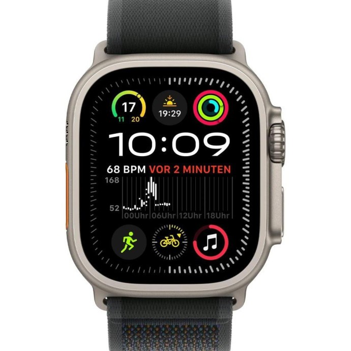 Смарт-часы Apple Watch Ultra 2 GPS+Cellular 49mm Natural Titan. Case w. Black Trail Loop - M/L (MYT73+MXTR3)
