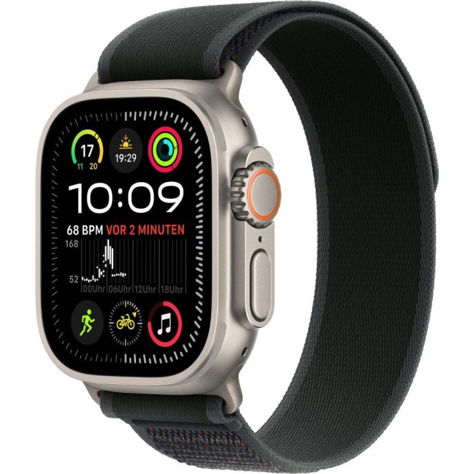 Смарт-часы Apple Watch Ultra 2 GPS+Cellular 49mm Natural Titan. Case w. Black Trail Loop - M/L (MYT73+MXTR3)  Фото №1