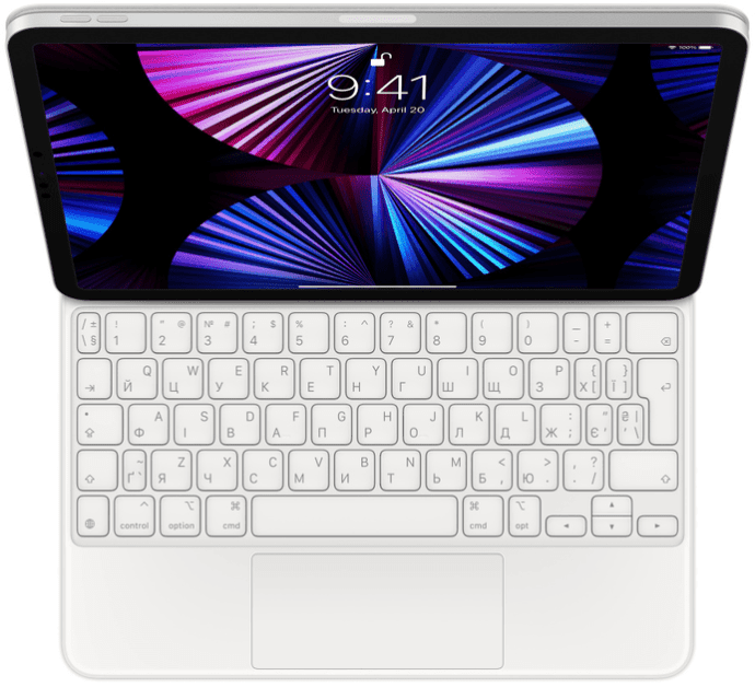 Чехол-клавиатура для планшета Apple Magic Keyboard для iPad Pro 11&quot; 3rd gen. and iPad Air 4th gen. White (MJQJ3UA/A) (Open)