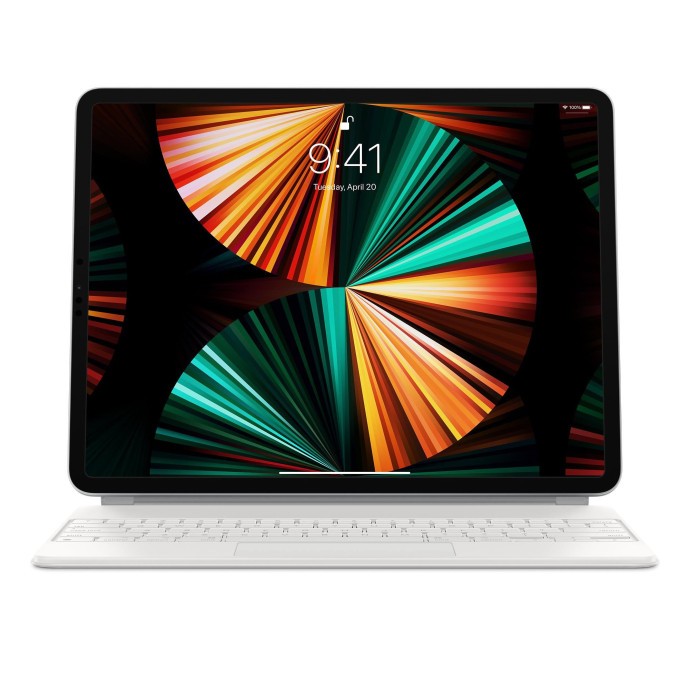 Чохол-клавіатура для планшета Apple Magic Keyboard for iPad Pro 12.9&quot; 5th gen. - White (MJQL3UA) (Open)  Фото №1