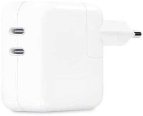 Сетевое зарядное устройство Apple A2676 35W Dual USB-C White (MW2K3)  Фото №0