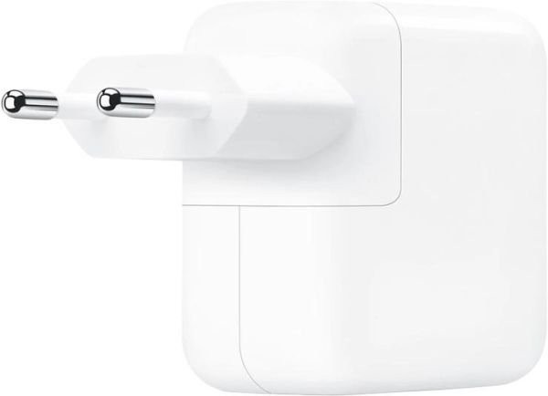 Мережевий зарядний пристрій Apple A2676 35W Dual USB-C White (MW2K3)  Фото №1