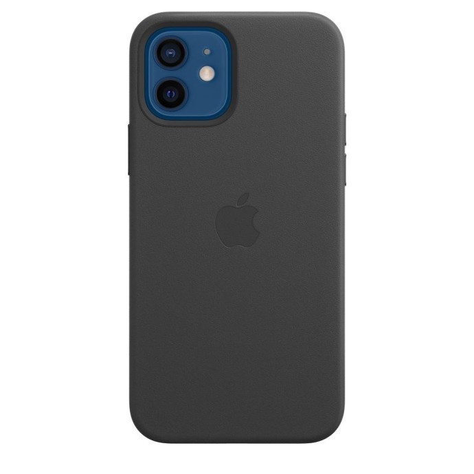 Чехол для смартфона Apple iPhone 12 | 12 Pro Leather Case с MagSafe - Black (MHKG3)  Фото №0