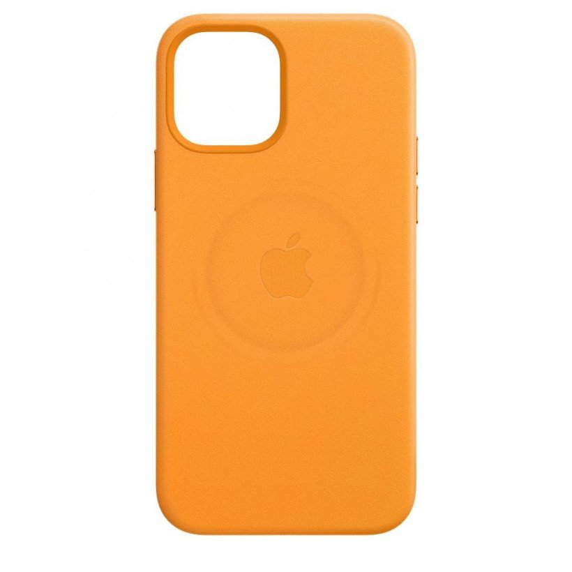 Чохол для смартфона Apple iPhone 12 | 12 Pro Leather Case with MagSafe - California Poppy (MHKC3)  Фото №1