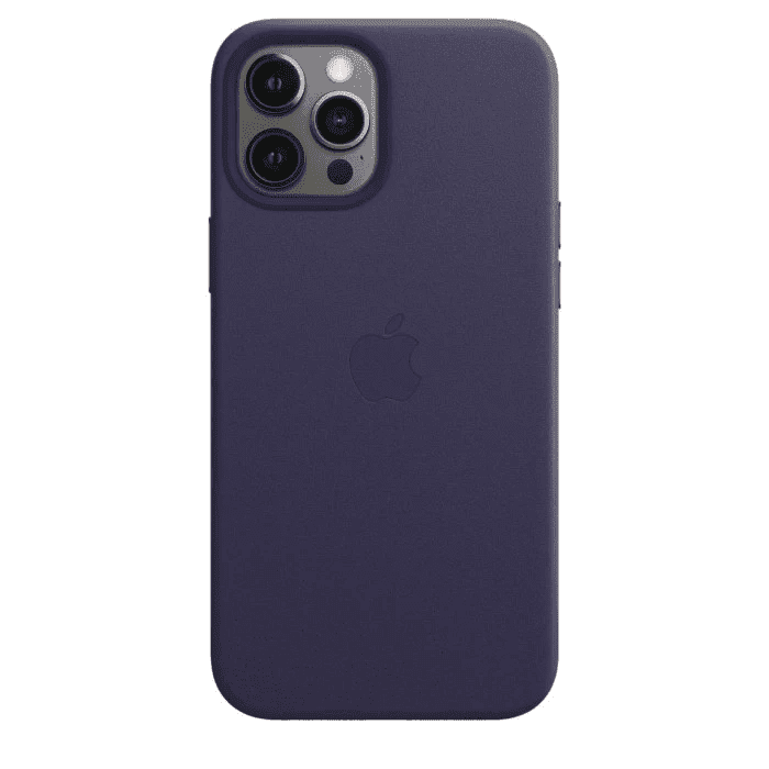 Чохол для смартфона Apple iPhone 12 Pro Max Leather Case with MagSafe - Deep Violet (MJYT3)  Фото №1