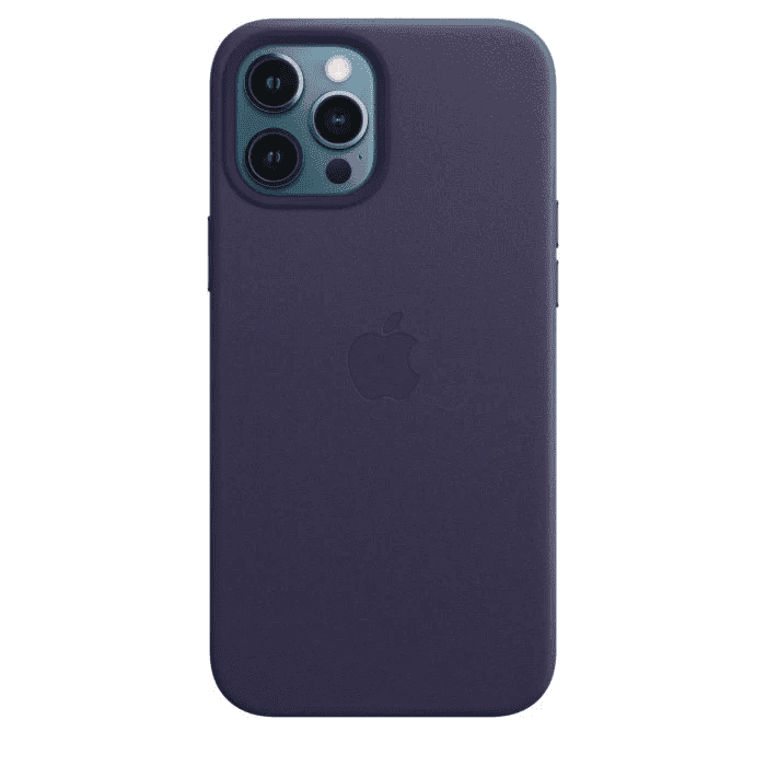 Чохол для смартфона Apple iPhone 12 Pro Max Leather Case with MagSafe - Deep Violet (MJYT3)  Фото №2