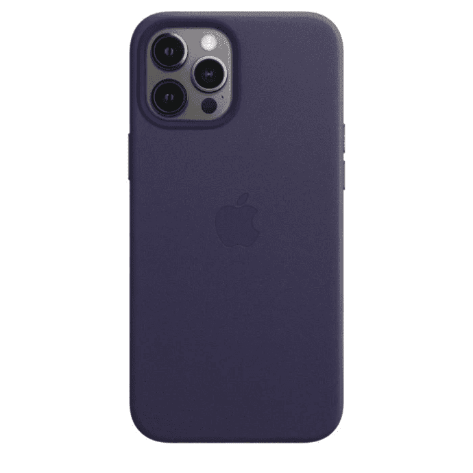 Чехол для смартфона Apple iPhone 12 Pro Max Leather Case with MagSafe - Deep Violet (MJYT3)  Фото №1