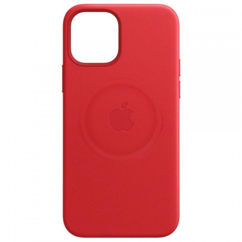 Чохол для смартфона Apple iPhone 12 Pro Max Leather Case with MagSafe - PRODUCT RED (MHKJ3)  Фото №0