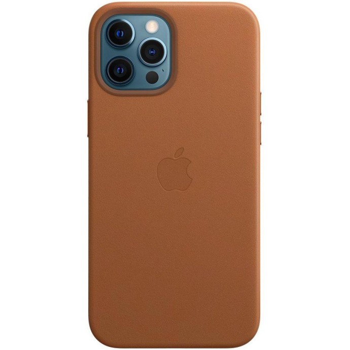 Чехол для смартфона Apple iPhone 12 Pro Max Leather Case with MagSafe - Saddle Brown (MHKL3)  Фото №1