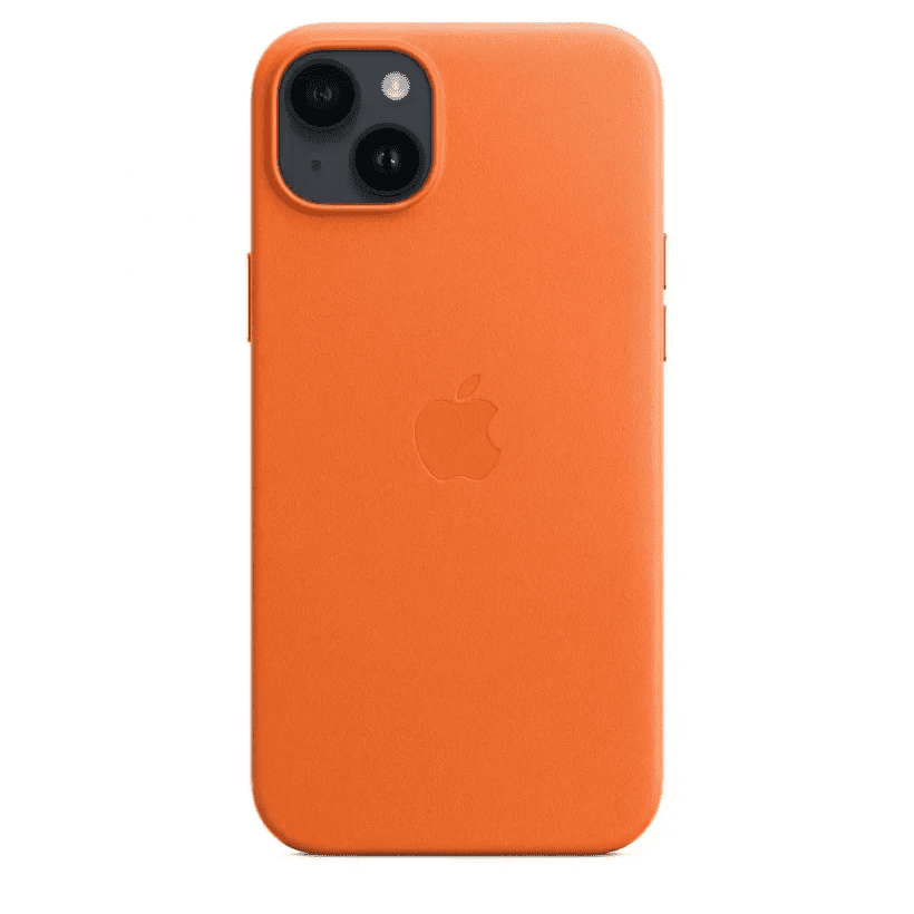 Чохол для смартфона Apple iPhone 14 Plus Leather Case with MagSafe - Orange (MPPF3)  Фото №1