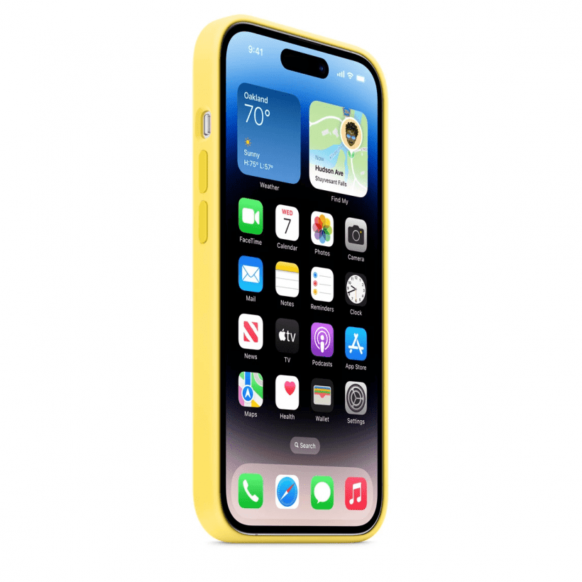 Чехол для смартфона Apple iPhone 14 Pro Silicone Case with MagSafe - Canary Yellow (MQUG3)  Фото №4