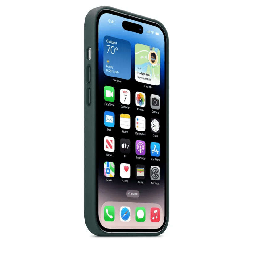 Чехол для смартфона Apple iPhone 14 Pro Leather Case with MagSafe - Forest Green (MPPH3)  Фото №0