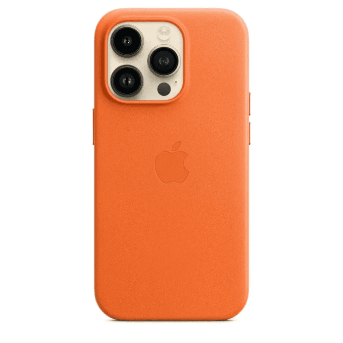 Чохол для смартфона Apple iPhone 14 Pro Max Leather Case with MagSafe - Orange (MPPR3)  Фото №1