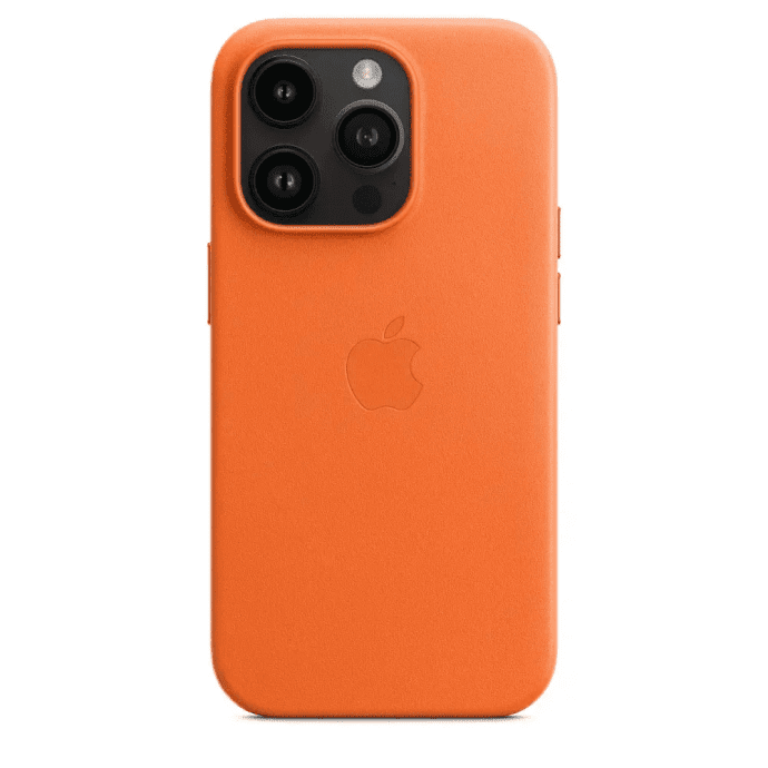 Чохол для смартфона Apple iPhone 14 Pro Max Leather Case with MagSafe - Orange (MPPR3)  Фото №4
