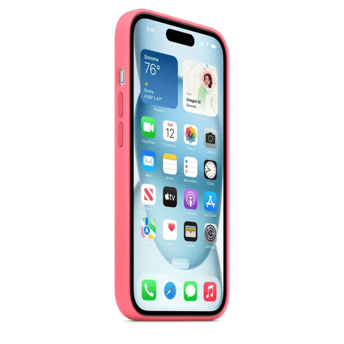 Чехол для смартфона Apple iPhone 15 Silicone Case with MagSafe - Pink (MWN93)  Фото №0