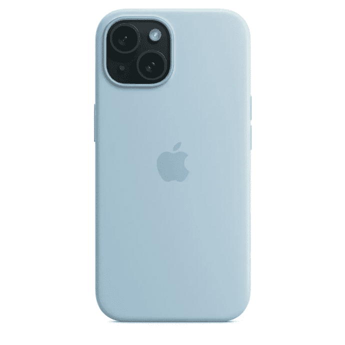 Чехол для смартфона Apple iPhone 15 Silicone Case with MagSafe - Light Blue (MWND3)  Фото №1