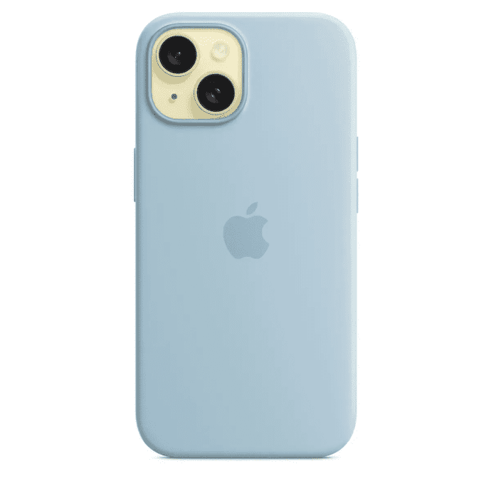 Чехол для смартфона Apple iPhone 15 Silicone Case with MagSafe - Light Blue (MWND3)  Фото №4