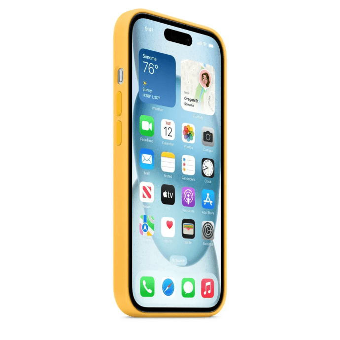 Чехол для смартфона Apple iPhone 15 Silicone Case with MagSafe - Sunshine (MWNA3)  Фото №0