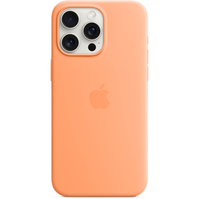 Чехол для смартфона Apple iPhone 15 Silicone Case with MagSafe - Orange Sorbet (MT0W3)  Фото №2
