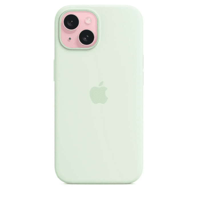 Чехол для смартфона Apple iPhone 15 Silicone Case with MagSafe - Soft Mint (MWNC3)  Фото №1