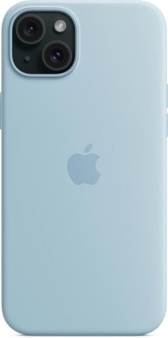 Чохол для смартфона Apple iPhone 15 Plus Silicone Case with MagSafe - Light Blue (MWNH3)  Фото №1