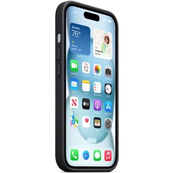Чехол для смартфона Apple iPhone 15 Plus FineWoven Case with MagSafe - Black (MT423)  Фото №5