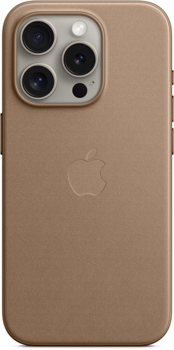 Чехол для смартфона Apple iPhone 15 Pro FineWoven Case with MagSafe - Taupe (MT4J3)  Фото №1