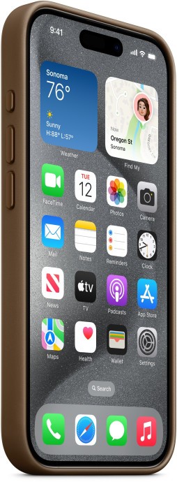 Чехол для смартфона Apple iPhone 15 Pro FineWoven Case with MagSafe - Taupe (MT4J3)  Фото №3