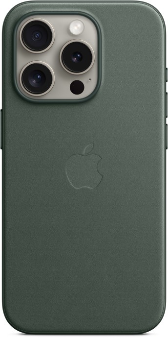 Чехол для смартфона Apple iPhone 15 Pro FineWoven Case with MagSafe - Evergreen (MT4U3)  Фото №1