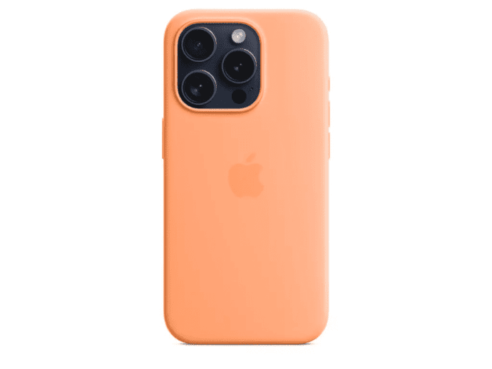 Чехол для смартфона Apple iPhone 15 Pro Max Silicone Case with MagSafe - Orange Sorbet (MT1W3)  Фото №0