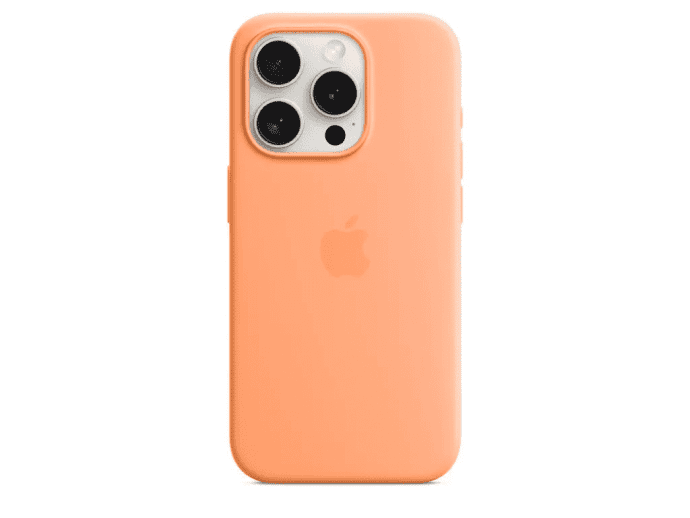 Чехол для смартфона Apple iPhone 15 Pro Max Silicone Case with MagSafe - Orange Sorbet (MT1W3)  Фото №1