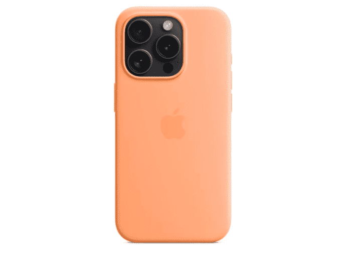 Чехол для смартфона Apple iPhone 15 Pro Max Silicone Case with MagSafe - Orange Sorbet (MT1W3)  Фото №2