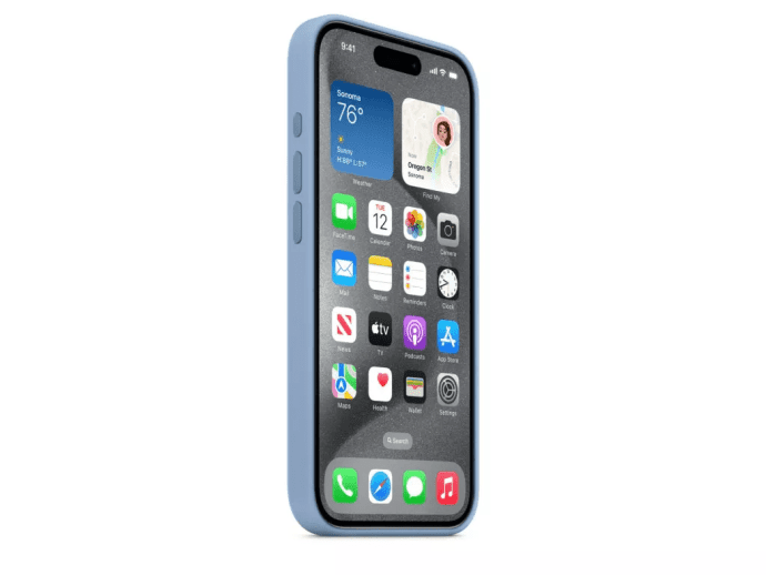 Чохол для смартфона Apple iPhone 15 Pro Max Silicone Case with MagSafe - Winter Blue (MT1Y3)  Фото №4