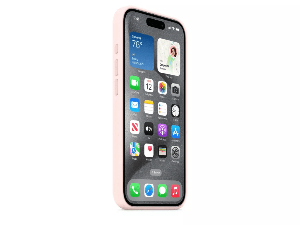 Чехол для смартфона Apple iPhone 15 Pro Max Silicone Case with MagSafe - Light Pink (MT1U3)  Фото №4