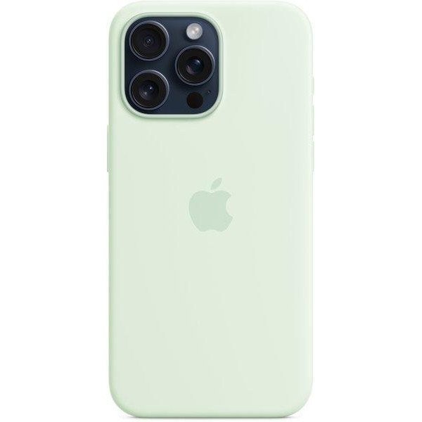 Чехол для смартфона Apple iPhone 15 Pro Max Silicone Case with MagSafe - Soft Mint (MWNQ3)  Фото №0