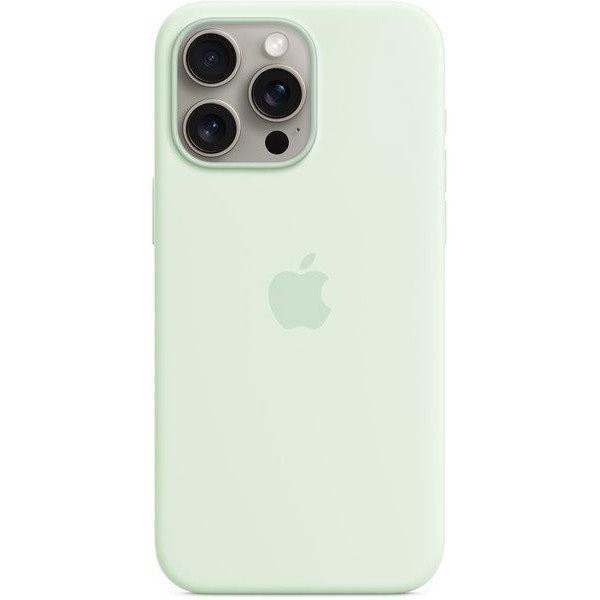 Чехол для смартфона Apple iPhone 15 Pro Max Silicone Case with MagSafe - Soft Mint (MWNQ3)  Фото №1